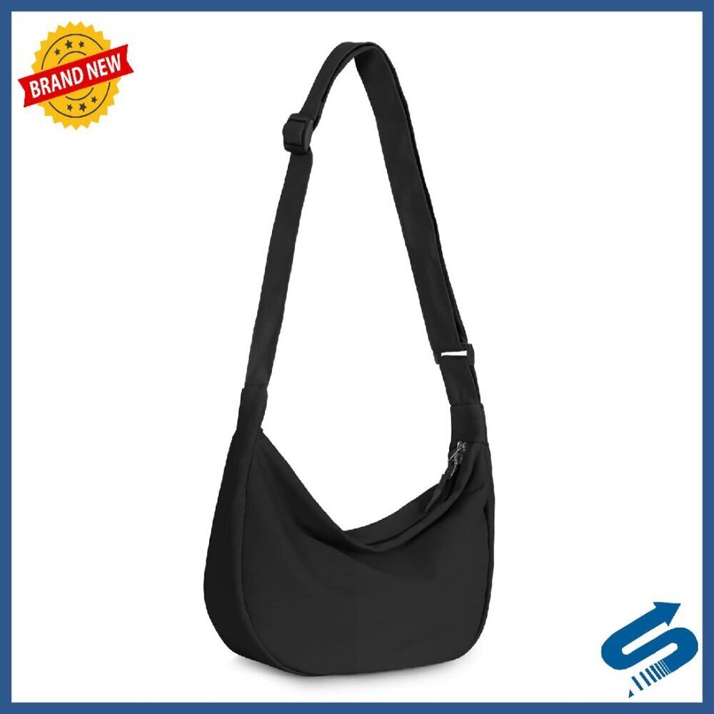 Lightweight Crossbody Sling Bag with Adjustable Strap & 2 Zippers